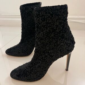 Giuseppe Black soft Textured Ankle Boots
